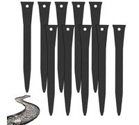 Piquets de Jardin en Métal Noir Lot de 10 Ancres Métalliques pour Bordures | Piquets de Clôture Noirs pour Jardin Pelouse Cour Terrasse Parterre Fleurs Extérieur Trottoir