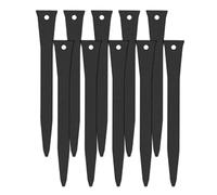Piquets de Jardin en Métal Noir Lot de 10 Ancres Métalliques pour Bordures | Piquets Noirs de Bordure pour Jardin, Pelouse, Terrasse, Cour, , Parterre de