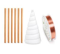Piquets pour Plantes d'électroculture, Fil de cuivre Pur pour Culture de Plantes, Bobine en Spirale, gabarit d'antenne de Jardinage, kit de Fabrication d'antennes (Grand)