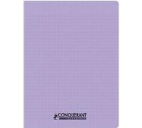 Piqûre 96 pages CONQUERANT, 17x22 cm, seyès, couv PP lilas