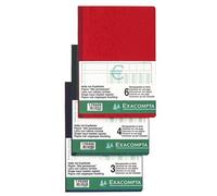 EXACOMPTA Piqûre 29,7x21cm à tête paresseuse 10 colonnes sur 2 pages - 34 lignes - 80 pages - Couleurs assorties
