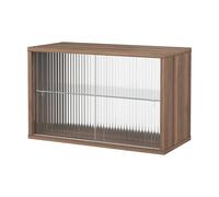 Pira Vitrine Pira Noyer - verre strié. 70x31 cm. 4 portes