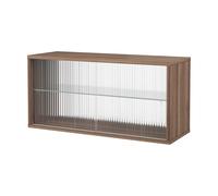 Pira Vitrine Pira Noyer - verre strié. 90x31 cm. 4 portes