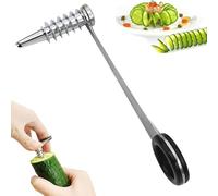 Piranha Spiral Cutting Machine, Coupeur de spirales Piranha, Coupeur de légumes en spirale en acier inoxydable, Couteau à Spirale pour Légumes, Coupeuse manuelle de spirales pour patate, concombre