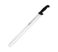 Pirge Couteau à Döner 50cm Noir - Lame Creuse Anti-Adhésive en Acier Inox - Long Couteau de Boucher pour Kebab & Viande - Ergonomique