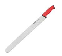 Pirge Couteau de Boucher Duo 50cm Rouge - Spécial Döner & Kebab - Lame Longue Ultra-Tranchante pour Viande - Acier Inox Pro de Cuisine