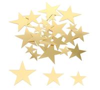 Piriuuo Lot de 40 stickers muraux pour chambre d'enfant, 3 tailles, étoiles dorées, miroir acrylique, amovible, décoration murale pour chambre à coucher, salon, chambre de bébé