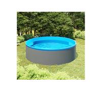 VidaXL Piscine à éclaboussures 350x90 cm Gris