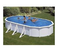 Piscine acier blanc Fidji ovale 7,44 x 3,99 x 1,22 m - Gré