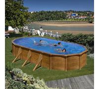 Piscine Gre acier ovale Pacific - 527 x 500 x H 122 cm (Filtre à sable)