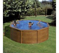 Gre Piscine hors-sol acier Pacific ronde Ø 4,80 m H 122 cm - Filtre à sable, échelle incluse