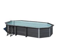 Piscine avant garde composite octogonale allongée 6.64 m x 3.86 m x h.1.24 m