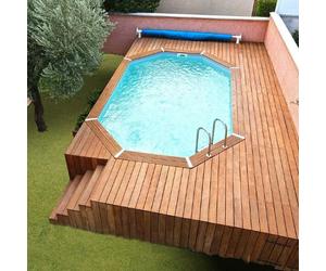 Piscine Azura 355x490 - H130cm - Liner Beige 75/100ème