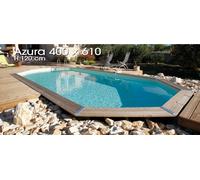 Piscine Azura 400x610 - H120cm - Liner Bleu 75/100ème