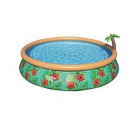 Piscine Bestway autoportée ronde Fast Set Paradise Palms - Ø 457 x H 84 cm (Filtre à cartouche)