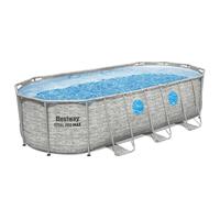 Piscine Bestway tubulaire ovale Steel Pro Max Splashview - 549 x 274 x H 122 cm (Filtre à cartouche)