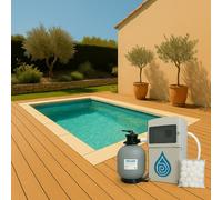 Piscine bloc polystyrène ECO 4 x 2.50 x 1.50 m : Filtration à sable