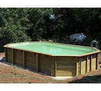 Piscine Bois AQUABELLE UBBINK Allongée en Kit 750x400xh130 cm Liner Sable