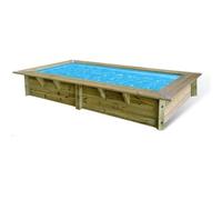 Piscine bois Azura 3,50 x 2,00 x 0,71 m liner bleu avec filtre à cartouche - Ubbink