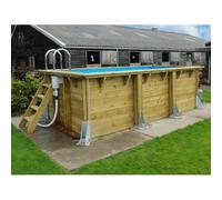 Piscine bois Azura 4,00 x 2,00 x 1,26 m - Liner bleu - Ubbink