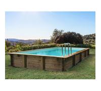 Habitat et Jardin Piscine bois en kit rectangulaire Kolanta 10.20 x 5.20 x 1.44 m