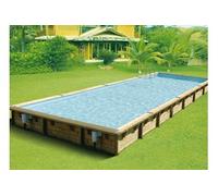 Piscine bois Ubbink LINEA rectangulaire 500x1100x140cm liner beige