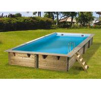 Piscine bois linea 350 x 650 x 140 liner bleu - Ubbink