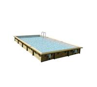 Piscine bois Ubbink LINEA rectangulaire 500x800x140cm liner gris