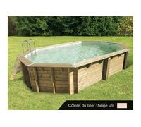 Piscine bois Océa 6,10 x 4,00 x 1,30 m - Liner beige -