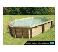 Piscine bois Océa 6,10 x 4,00 x 1,30 m - Liner bleu -
