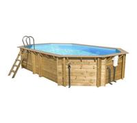 Piscine bois Océa 6,10 x 4,00 x 1,30 m - Liner bleu - Ubbink