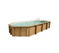 Piscine bois Océa 8,60 x 4,70 x 1,30 m - Liner beige - Ubbink