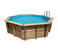 Piscine bois ocea ronde 430 x 120 liner bleu - Ubbink