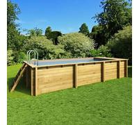 Piscine bois Pool'N Box avec coffre filtration intégré - 6.2 x 2.50 H.1.33 M