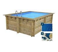 Habitat Et Jardin Caimans 120 Piscine hors sol Rectangle 9500 L Bois