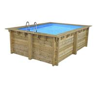 Piscine bois rectangle " Caimans 140 " - 4.10 x 3.00 x 1.39 m