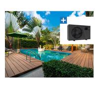Piscine bois rectangle "" Panama 130 ""- 6.20 x 4.10 x 1.30 m + Bâche à bulles 180 µ - Bâche hiver 280 g/m² +