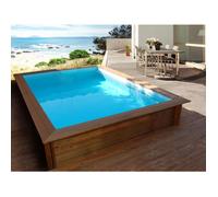 Habitat et Jardin – Piscine bois rectangulaire Toledo 3,20 x 2,20 x 0,71 m