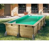 Piscine en bois Azura 350 x 505 x 126 cm H - Liner beige