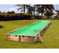 Piscine bois Ubbink LINEA rectangulaire 350x1550x155cm liner beige