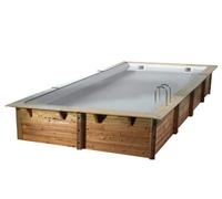 Piscine bois Ubbink LINEA rectangulaire 350x650x140cm liner gris