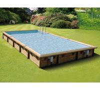 Piscine bois Ubbink LINEA rectangulaire 500x800x140cm liner bleu