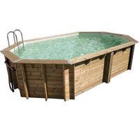 Piscine bois Ubbink OCEA octogonale 355x550x120 liner bleu