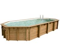 Piscine bois Océa 8,60 x 4,70 x 1,30 m - Liner beige - Ubbink