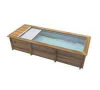 Piscine bois URBAINE Luxe + volet automatique-6 x 2,5m + Couverture automatique-