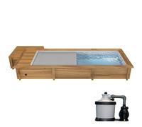 Piscine bois Urbaine 6 x 2.50 x 1.33 avec volet intégré et options coffre filtration et filtre à sable