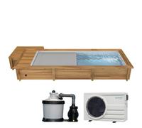 Piscine urbaine 6.00x2.50, GR, Ht:1.33 + volet Automatique + coffre + filtre à sable + PAC