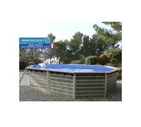Piscine bois WATERCLIP octogonale 590x420x129 cm FUGUA - 22m³ - filtration incluse