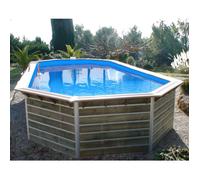 Piscine bois WATERCLIP octogonale 890x420x129 cm CALAYAN - filtration 11m3 h - pin classe IV