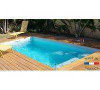 Piscine coque de 10 m2 : Serre chevalier 4.30X2.30X1.50M : + filtration coffre PVC